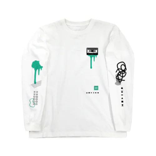 カセットテープ（両面／淡色ボディ用） Long Sleeve T-Shirt