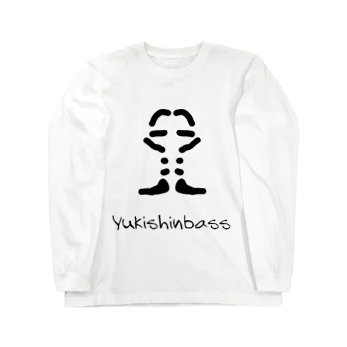 YUKISHINBASSスタンダードロゴ（ホワイト） ロングスリーブTシャツ