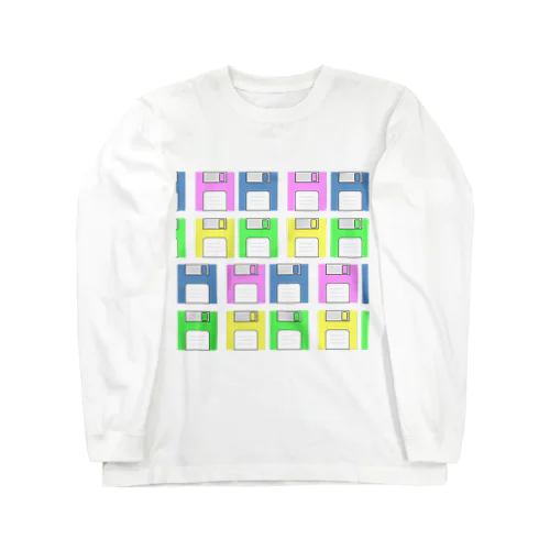 懐かしフロッピーディスク Long Sleeve T-Shirt