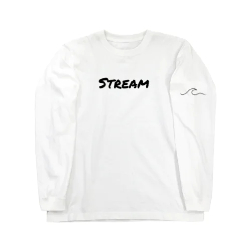 stream ウェーブデザイン ロングスリーブTシャツ