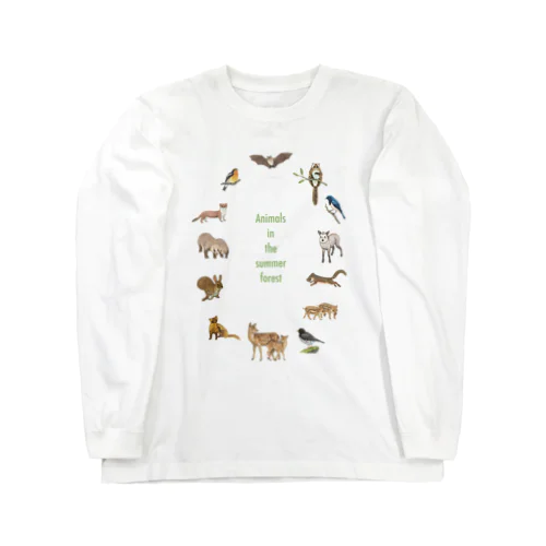 夏の山の動物たち Long Sleeve T-Shirt