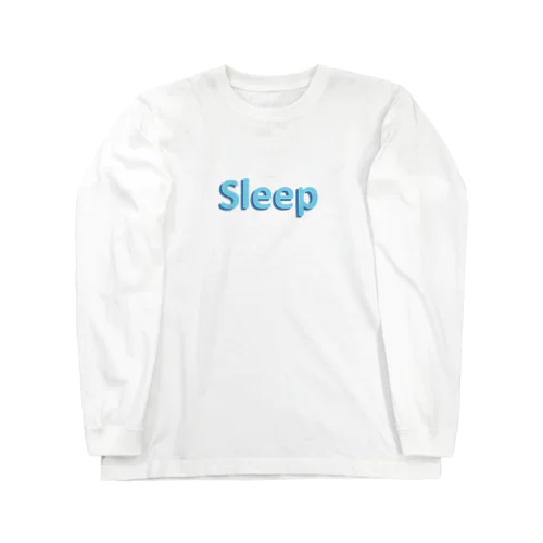 sleep かわいいロゴ ロングスリーブTシャツ