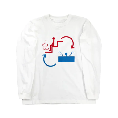 ピクトグラム風サウナ Long Sleeve T-Shirt