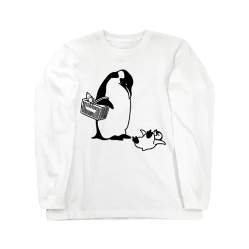 スーパーで駄々をこねるペンギン Long Sleeve T-Shirt