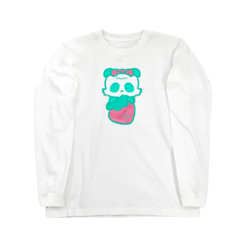 春パンダ みどり Long Sleeve T-Shirt