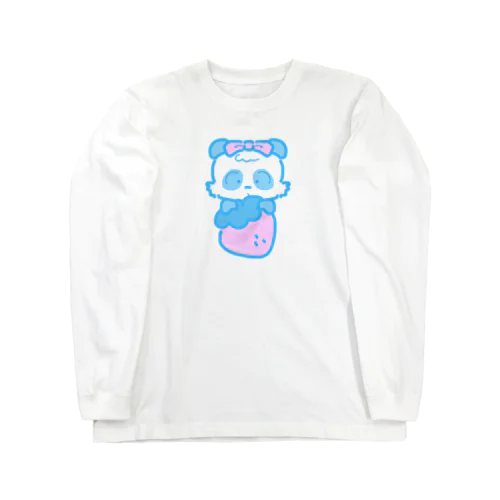 春パンダ あお Long Sleeve T-Shirt