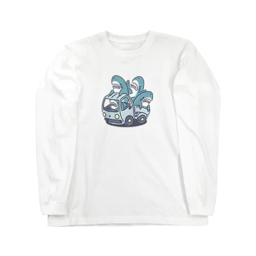 サメがたくさんトラックに Long Sleeve T-Shirt