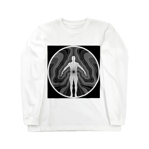 腹力 人型  吸収放出循環 Long Sleeve T-Shirt