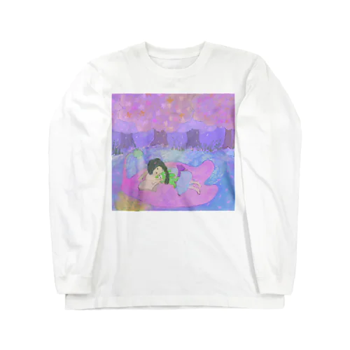 月夜の桜船 Long Sleeve T-Shirt