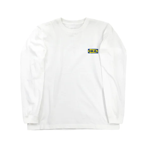 IKA イカ いか  ロゴ ワンポイント Long Sleeve T-Shirt