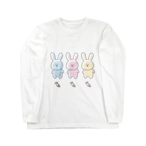 うさぎ　3色 Long Sleeve T-Shirt