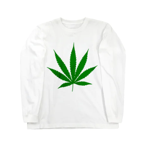 CANNABIS-大麻草- ロングスリーブTシャツ