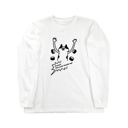 手を挙げるネコ Long Sleeve T-Shirt