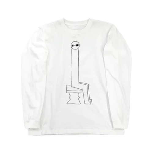 座っている人 Long Sleeve T-Shirt