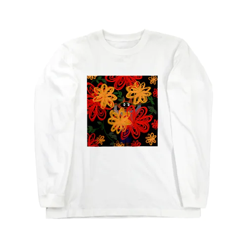 花束たぬき Long Sleeve T-Shirt