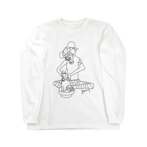 ネコスイカマニア Long Sleeve T-Shirt