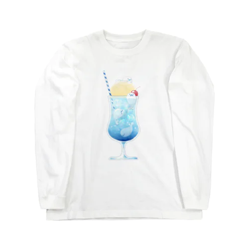 あざらしクリームソーダ・空 Long Sleeve T-Shirt