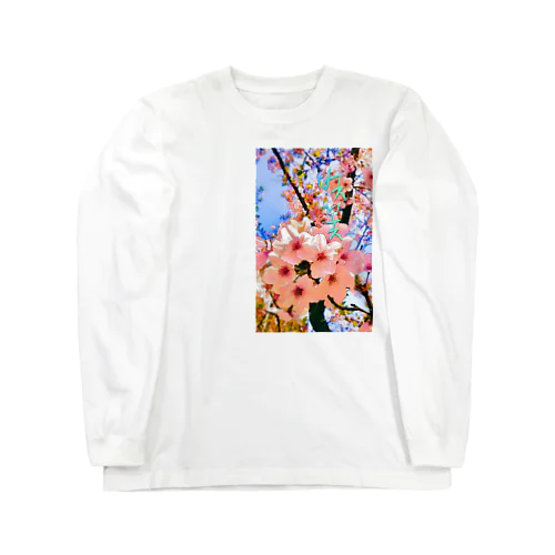 벚꽃 (桜) ハングル Long Sleeve T-Shirt