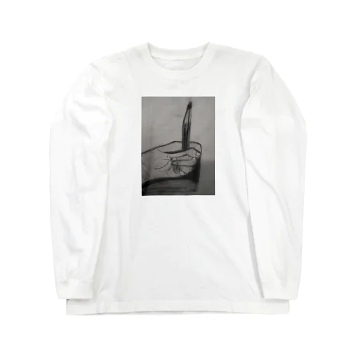 鉛筆を持つ手 Long Sleeve T-Shirt