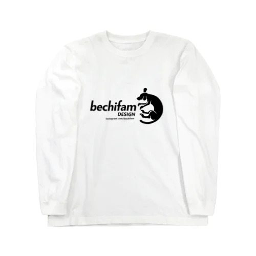 bechifam DESIGN 【original LOGO】 Black Long Sleeve T-Shirt