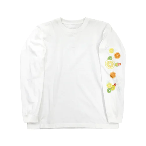 ラブバとフルーツ（横長） Long Sleeve T-Shirt