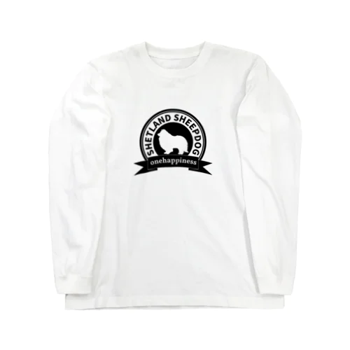 シェルティ シルエット　エンブレム2 Long Sleeve T-Shirt