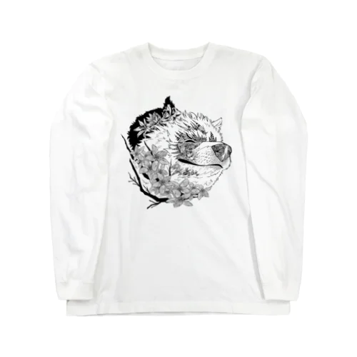 サモエドさくら（ヒルシュ風） Long Sleeve T-Shirt