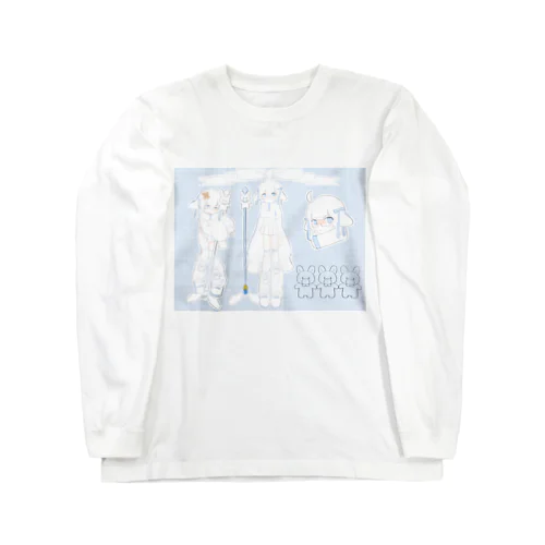 水色背景魔法少女 Long Sleeve T-Shirt