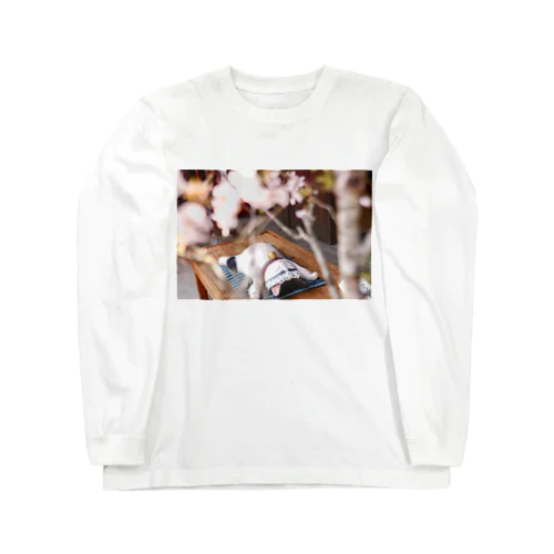 お昼寝招き猫ちゃん Long Sleeve T-Shirt