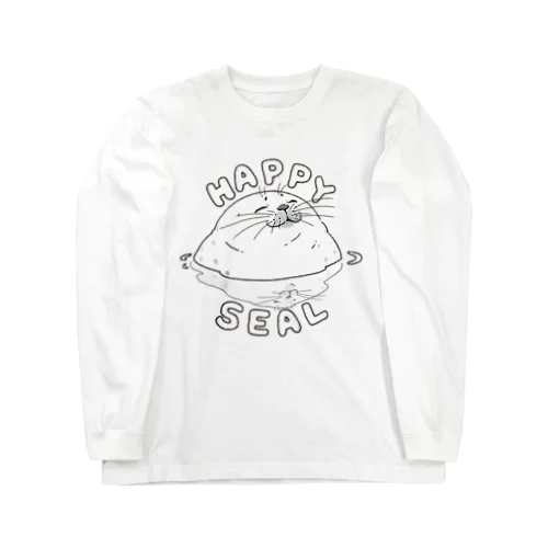 水面から顔を出すアザラシ Long Sleeve T-Shirt