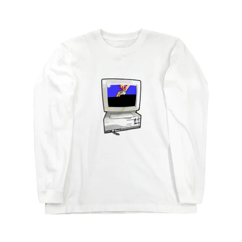 レトロエロゲ起動ちゃん Long Sleeve T-Shirt