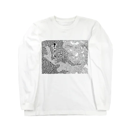 ランダムドット墨色ダーク Long Sleeve T-Shirt