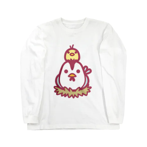 にわとりのおやこ（カラー） Long Sleeve T-Shirt