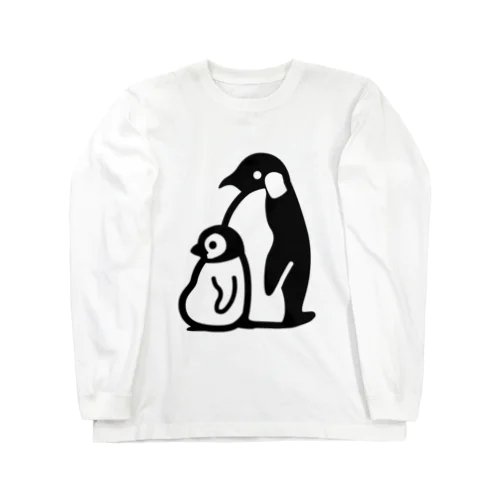 ぺんぎんのおやこ（黒） Long Sleeve T-Shirt