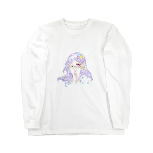  purple girl ロングスリーブTシャツ