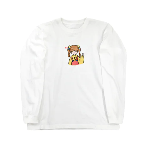 ピースする女の子 Long Sleeve T-Shirt