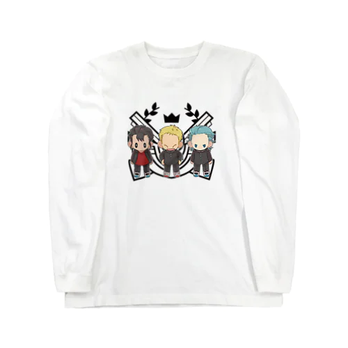 マグ学_3人組_校章（黒） Long Sleeve T-Shirt