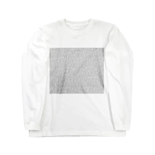 ビーカーくんたちグレー×白 Long Sleeve T-Shirt