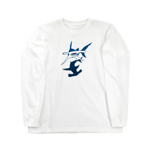 シュモクザメ（カラー） Long Sleeve T-Shirt