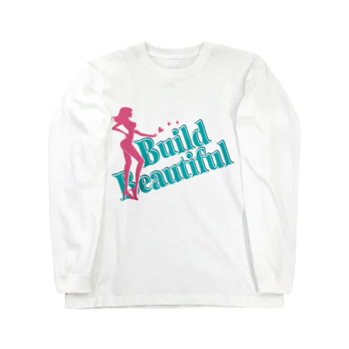 BB立ポーズグリーンロゴ Long Sleeve T-Shirt