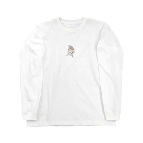 紐ｶﾐｶﾐののたん（白ポメラニアン） Long Sleeve T-Shirt