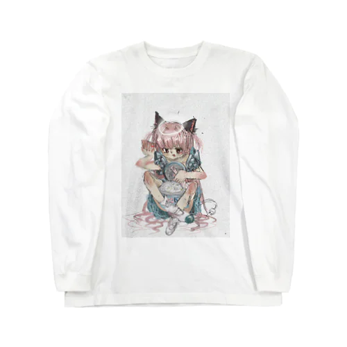 ご飯食べる天使 Long Sleeve T-Shirt