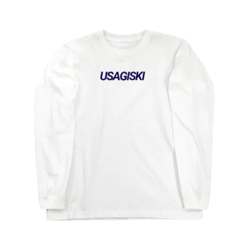 ウサギスキー ナナメ紺ロゴ Long Sleeve T-Shirt