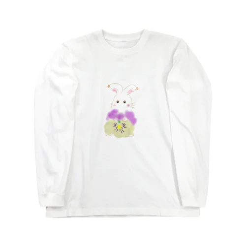 ビオラのドレスを着たウサギ Long Sleeve T-Shirt