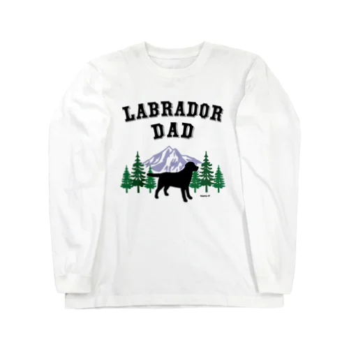 Labrador Dad ブラックラブラドール ロングスリーブTシャツ