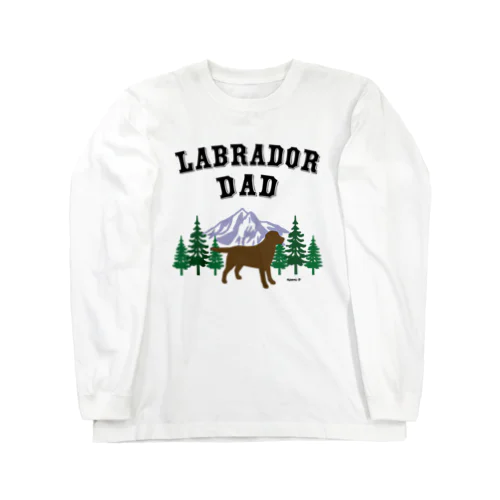 　Labrador Dad チョコレートラブラドール Long Sleeve T-Shirt
