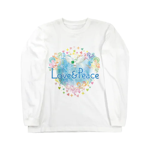 Love＆Peace大人用ロゴ ロングスリーブTシャツ