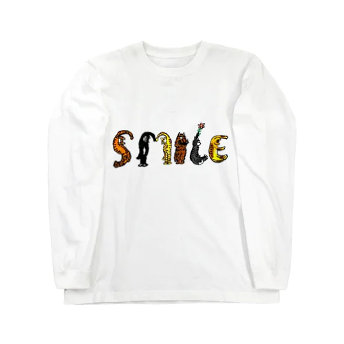 猫文字シリーズ　SMILE  Long Sleeve T-Shirt