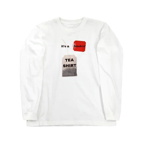  ティーシャツ-Tシャツ、言葉遊び  It's a freaking Tea Shirt おかしな Tシャツ です Long Sleeve T-Shirt