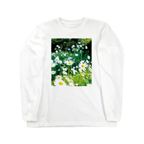 癒しの風景（シャスタデイジー） Long Sleeve T-Shirt